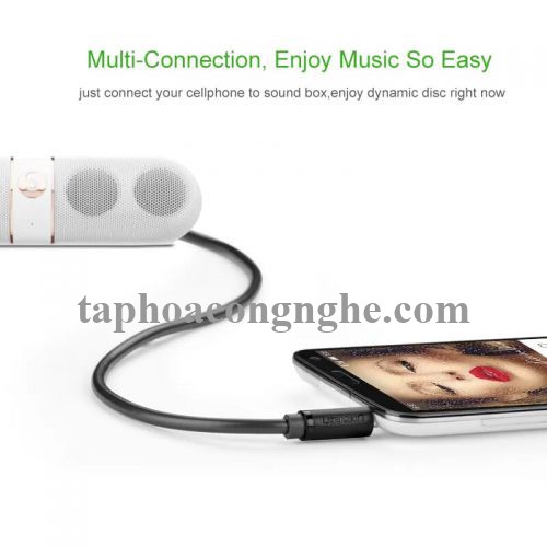 Ugreen 10501 0.5M màu Đen Cáp âm thanh 2 đầu 3.5mm dương AV101 30010501